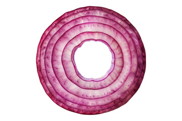 Wall Mural - Sliced red onion ring isolated on white background