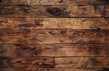 Wall Mural - Oak wood flooring, aged finish, detailed texture