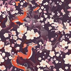  Beautiful seamless pattern