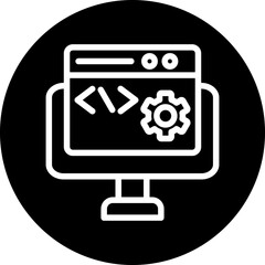Wall Mural - vector design code settings icon style