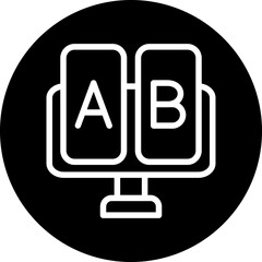 Wall Mural - vector design ab testing icon style
