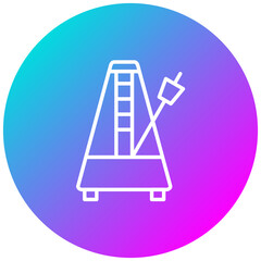 Sticker - Metronome vector icon. Can be used for Instrument iconset.