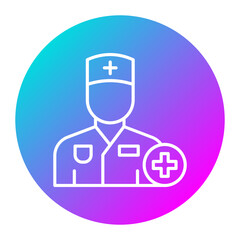 Sticker - Caregiver Male vector icon. Can be used for Nursing iconset.