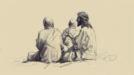 Biblical Illustration of Jesus' Lesson on Prayer and Faith, Ideal for article