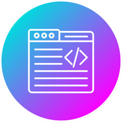 Website Code vector icon. Can be used for Business and HR iconset.