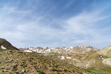 Wall Mural - Scenic views of Eğrigöl Lake and Geyik Mount which is on the Söbüçimen Plateau at the foothills of the Geyik Mountains of the Taurus Mountains, on the border of Konya and Antalya.