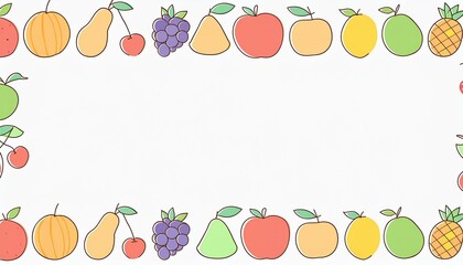 Poster - fruits frame border template decoration illustration