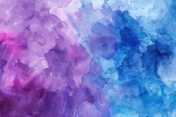 Wall Mural - Abstract purple and blue watercolor background. Created with Ai