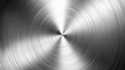 abstract image of a shiny brushed metal surface with a circular brushed pattern.