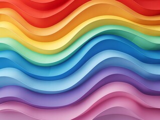 Wall Mural - The vibrant abstract pride design features bold shapes, vivid gradients, and energetic elements