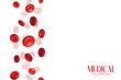 © InkSplash - world blood donor day red blood cells white empty space background awareness concept template, post or banner design