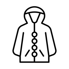 Wall Mural - Raincoat line icon