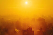 © Daniel - city hot temperature ,Thermometer on yellow sky with sun shining in summer show higher Weather, concept global warming
