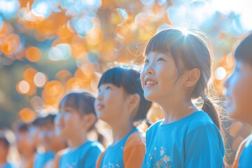 Poster - A group of happy elementary school students