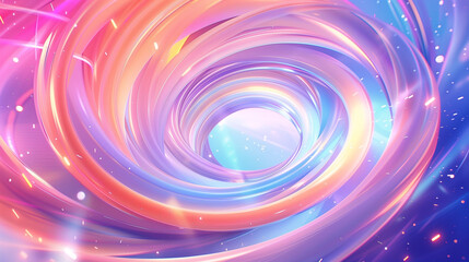 Wall Mural - brightly colored swirls in a spiral shape with a bright light