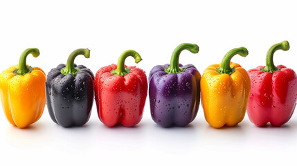 Wall Mural - Bell Peppers isolated on white background