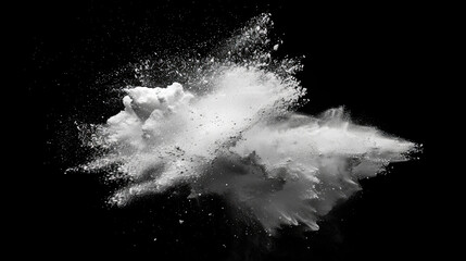 Dust isolated on black background