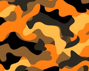 Wall Mural - camo orange background