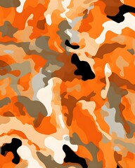 camo orange background