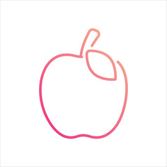 Wall Mural - Apple vector icon