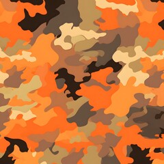 Wall Mural - camo orange background