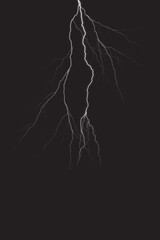 Wall Mural - lightning overlay. you can easily use cinematic storm lightning photo overlays in your work.