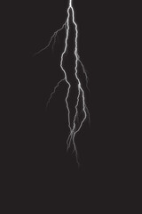Wall Mural - lightning overlay. you can easily use cinematic storm lightning photo overlays in your work.