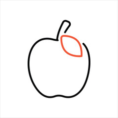 Wall Mural - Apple vector icon