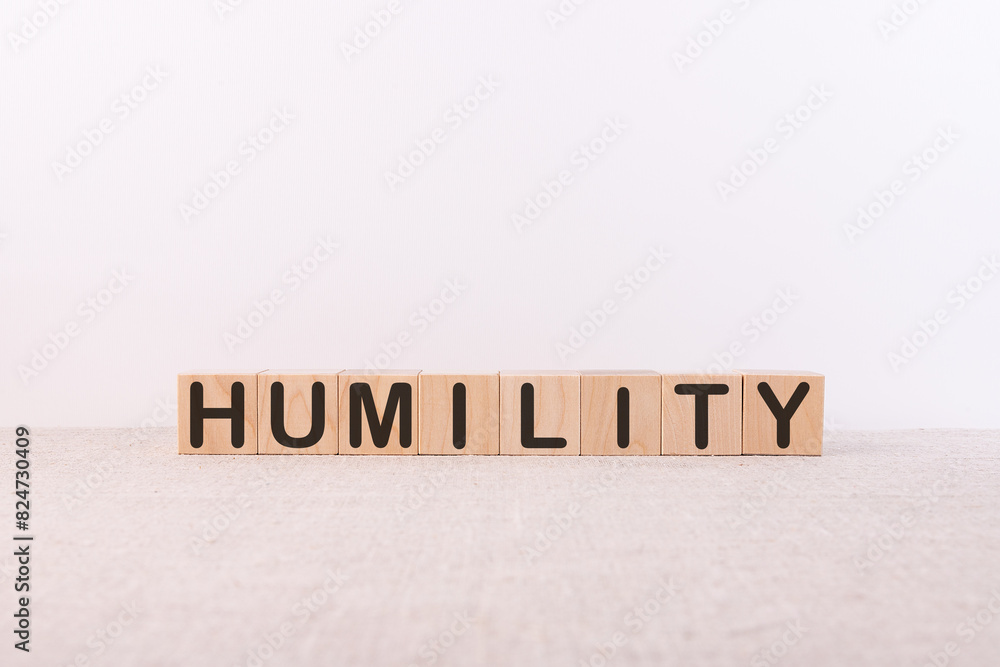 Humility Blocks humility is made from building blocks on a white background Stock Photo ...