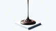 © chopoo - dark chocolate in mid-flow, highlighting the fluid grace and shiny surface.