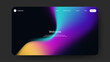 © Resa - Abstract wave futuristic design of landing page. retro gradient mesh website design