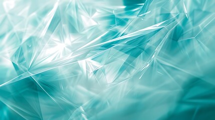Abstract background, fractal polygon background turquoise and white