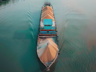 Sands of Thailand: A Barge Awaits Unloading