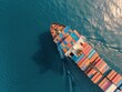 © Paulius - Efficient Cargo Ship Container Loading in Action --ar 4:3