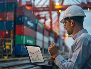 Wall Mural - The Confident Engineer: Managing Shipping Operations with Growth in Mind