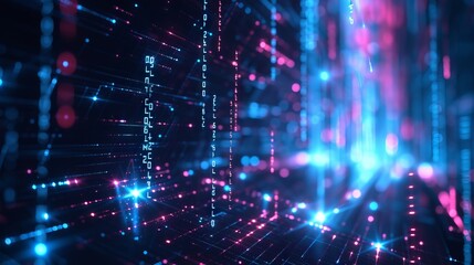 Wall Mural - futuristic technology: abstract geometric design for business presentations, flyers, and posters - n