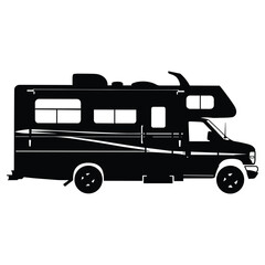 Poster - Recreational vehicle graphic silhouette vector