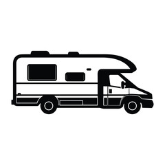 Poster - Recreational vehicle graphic silhouette vector