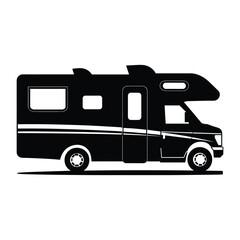 Wall Mural - Recreational vehicle graphic silhouette vector