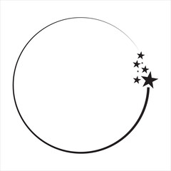 Wall Mural - star circle frame. isolated on white background. vector illustration. EPS 10