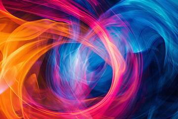 Wall Mural - dynamic abstract light painting captured through long exposure