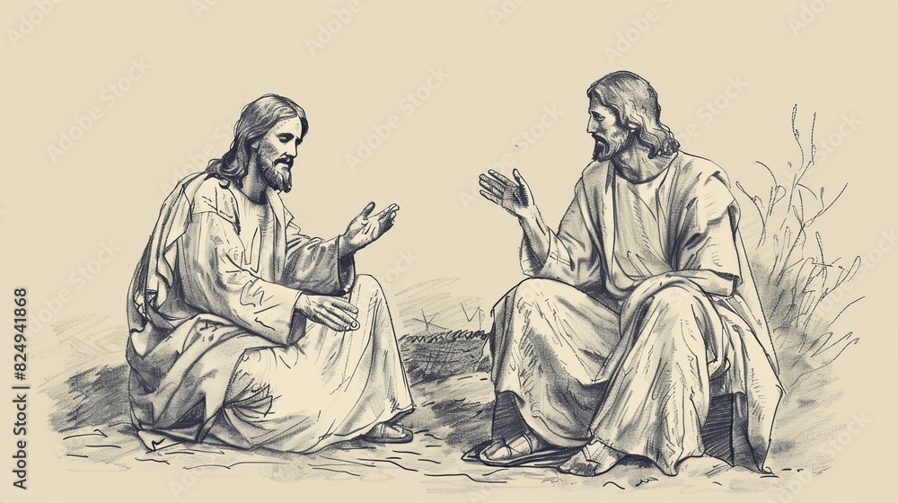 Jesus' Sermon on Faith Like a Mustard Seed, Biblical Illustration ...