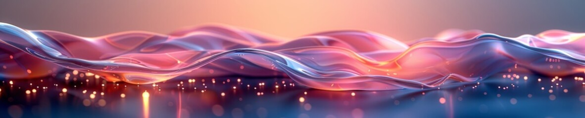 Wall Mural - Abstract 3D Background. Smooth, flowing shapes bathed in soft, calming light create a serene and peaceful 3D environment.