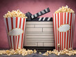 © Filip - Cinema, popcorn, clapperboard theme with a copy space
