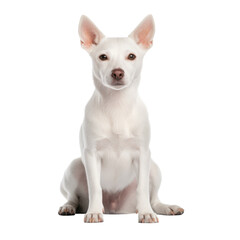 Wall Mural - cute dog looking isolated on white