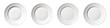 © Newton - Collection set of white plates isolated on transparent background