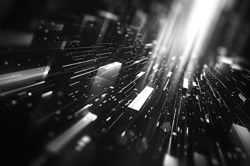 Black and white technology background