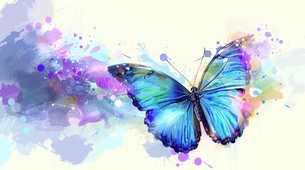 Wall Mural - Magnificent Abstract colorful butterfly