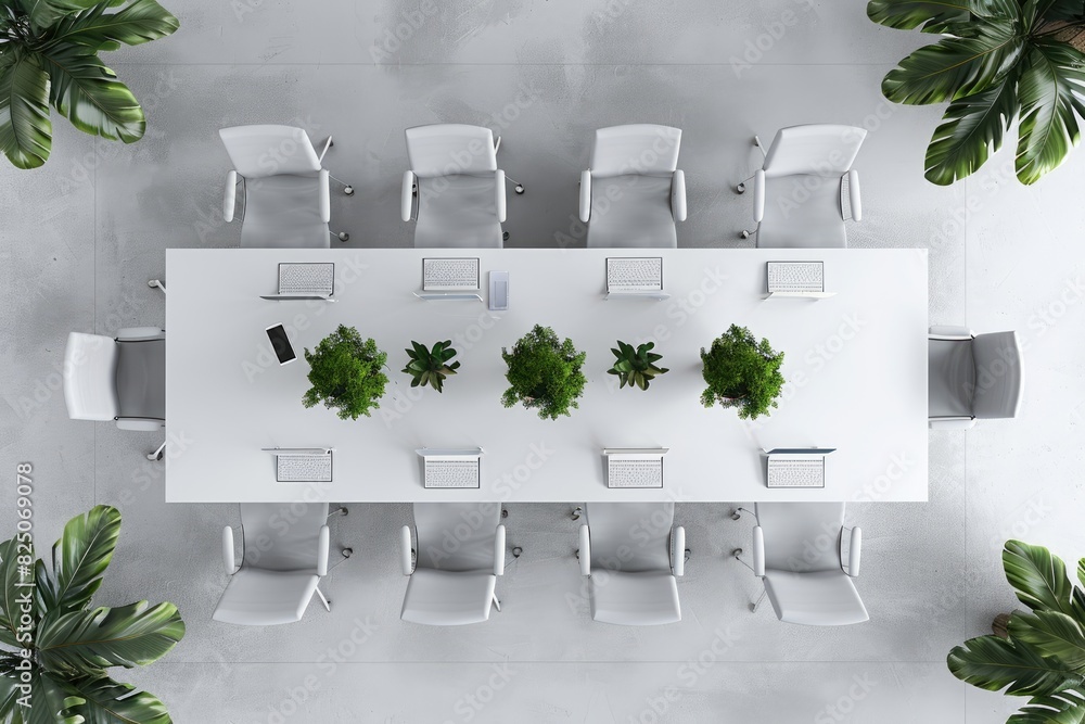 modern office meeting room with long table and chairs interior design ...