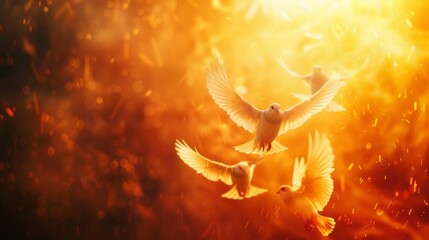 pentecost. trinity sunday background concept